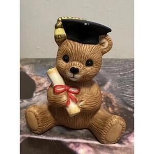 VTG Homco #1413 Porcelain Graduation Bear Figurine Calendar Bears Collection May